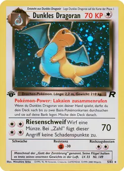 Karte Dunkles Dragoran aus Team Rocket, Nummer 5/82