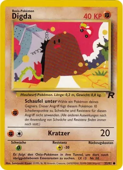 Karte Digda aus Team Rocket, Nummer 52/82