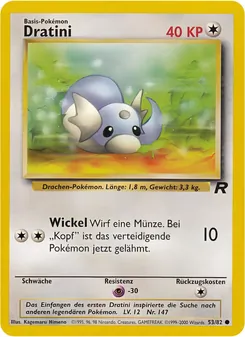 Karte Dratini aus Team Rocket, Nummer 53/82