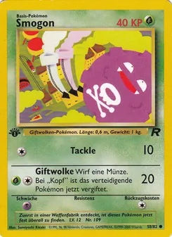 Karte Smogon aus Team Rocket, Nummer 58/82