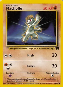 Karte Machollo aus Team Rocket, Nummer 59/82