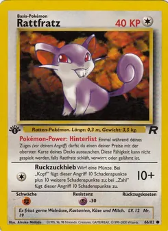 Karte Rattfratz aus Team Rocket, Nummer 66/82
