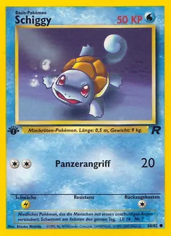 Karte Schiggy aus Team Rocket, Nummer 68/82