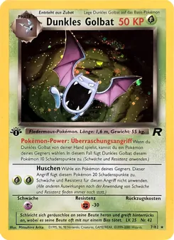 Karte Dunkles Golbat aus Team Rocket, Nummer 7/82