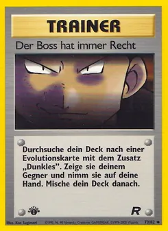 Karte Der Boss hat immer Recht aus Team Rocket, Nummer 73/82