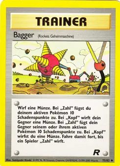 Karte Bagger aus Team Rocket, Nummer 75/82