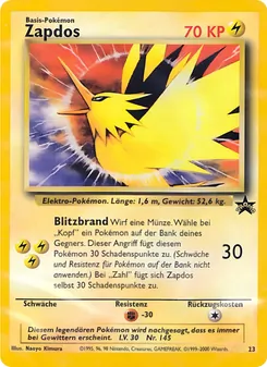 Karte Zapdos aus Wizards Black Star Promos, Nummer 23/53