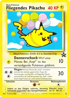 Karte Fliegendes Pikachu aus Wizards Black Star Promos, Nummer 25/53
