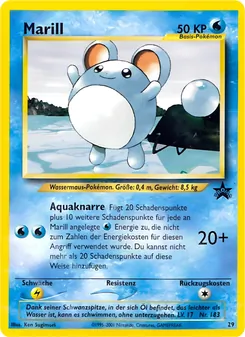 Karte Marill aus Wizards Black Star Promos, Nummer 29/53