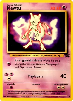 Karte Mewtu aus Wizards Black Star Promos, Nummer 3/53