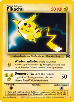 Karte Pikachu aus Wizards Black Star Promos, Nummer 4/53