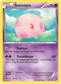 Karte Somniam aus Schwarz & Weiß, Nummer 48/114