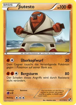 Karte Jiutesto aus Schwarz & Weiß, Nummer 61/114