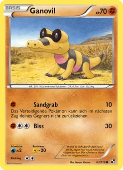 Karte Ganovil aus Schwarz & Weiß, Nummer 63/114