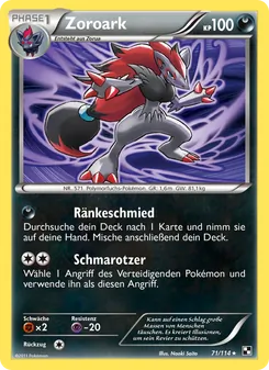 Karte Zoroark aus Schwarz & Weiß, Nummer 71/114