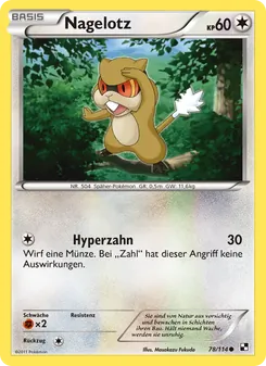 Karte Nagelotz aus Schwarz & Weiß, Nummer 78/114