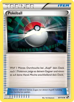 Karte Pokéball aus Schwarz & Weiß, Nummer 97/114