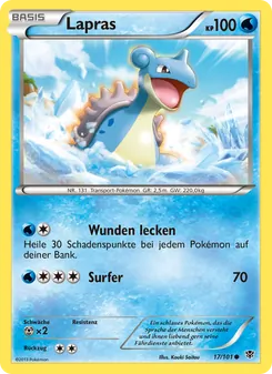 Karte Lapras aus Plasma-Blaster, Nummer 17/101