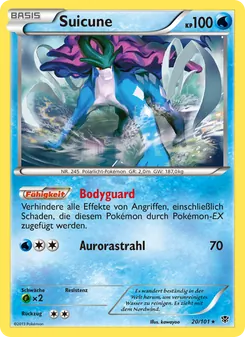 Karte Suicune aus Plasma-Blaster, Nummer 20/101