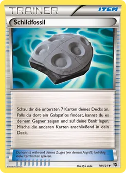 Karte Schildfossil aus Plasma-Blaster, Nummer 79/101