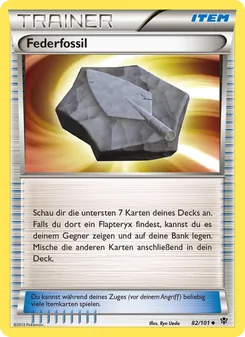 Karte Federfossil aus Plasma-Blaster, Nummer 82/101