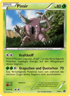 Karte Pinsir aus Kommende Schicksale, Nummer 1/99