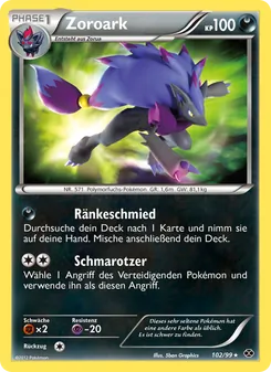 Karte Zoroark aus Kommende Schicksale, Nummer 102/99