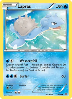 Karte Lapras aus Kommende Schicksale, Nummer 26/99