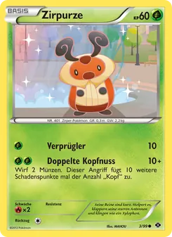Karte Zirpurze aus Kommende Schicksale, Nummer 3/99