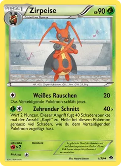 Karte Zirpeise aus Kommende Schicksale, Nummer 4/99