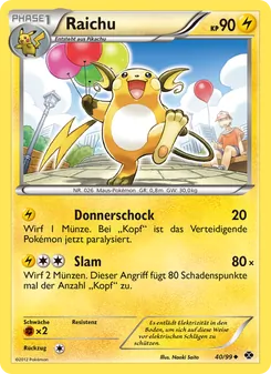 Karte Raichu aus Kommende Schicksale, Nummer 40/99