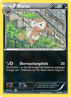 Karte Blanas aus Kommende Schicksale, Nummer 71/99