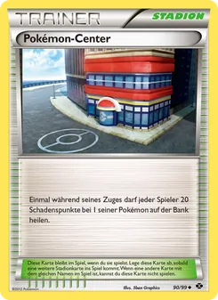 Karte Pokémon-Center aus Kommende Schicksale, Nummer 90/99