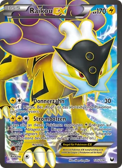 Karte Raikou-EX aus Erforscher der Finsternis, Nummer 105/108