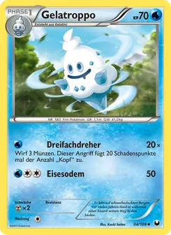 Karte Gelatroppo aus Erforscher der Finsternis, Nummer 34/108