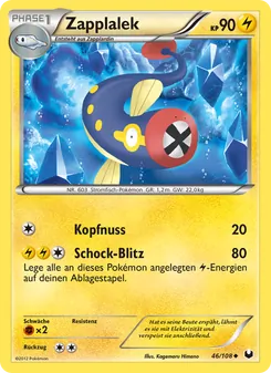 Karte Zapplalek aus Erforscher der Finsternis, Nummer 46/108