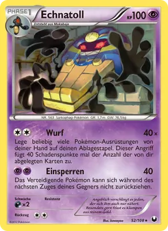 Karte Echnatoll aus Erforscher der Finsternis, Nummer 52/108