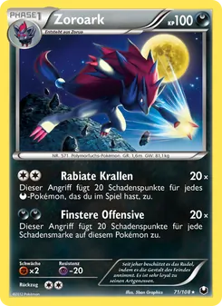 Karte Zoroark aus Erforscher der Finsternis, Nummer 71/108