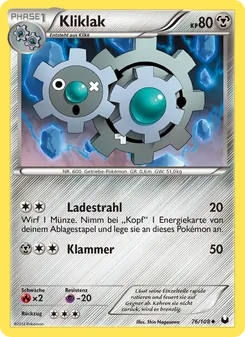 Karte Kliklak aus Erforscher der Finsternis, Nummer 76/108