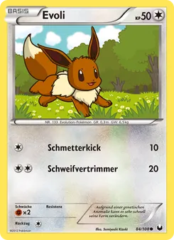 Karte Evoli aus Erforscher der Finsternis, Nummer 84/108