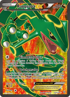 Karte Rayquaza-EX aus Hoheit der Drachen, Nummer 123/124