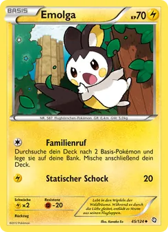 Karte Emolga aus Hoheit der Drachen, Nummer 45/124