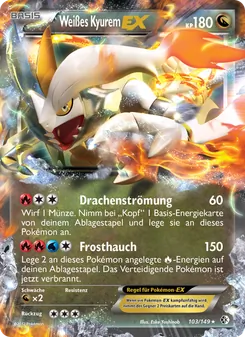 Karte Weißes Kyurem-EX aus Überschrittene Schwellen, Nummer 103/149