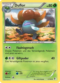 Karte Duflor aus Überschrittene Schwellen, Nummer 2/149