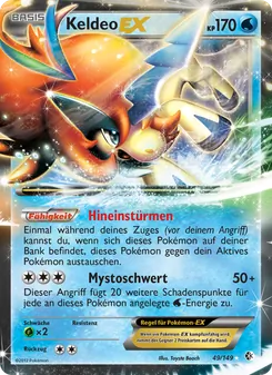 Karte Keldeo-EX aus Überschrittene Schwellen, Nummer 49/149