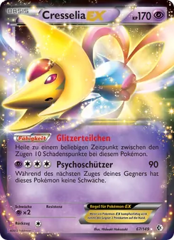 Karte Cresselia-EX aus Überschrittene Schwellen, Nummer 67/149