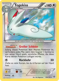 Karte Togekiss aus Plasma-Sturm, Nummer 104/135