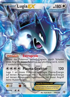Karte Lugia-EX aus Plasma-Sturm, Nummer 108/135