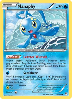 Karte Manaphy aus Plasma-Sturm, Nummer 34/135