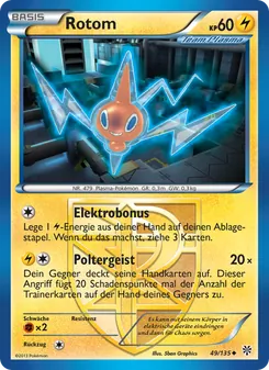 Karte Rotom aus Plasma-Sturm, Nummer 49/135